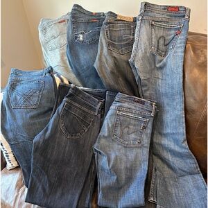 Designer Jean Bundle (7 pair) Sz27/28. Great jeans, styles are timeless!!